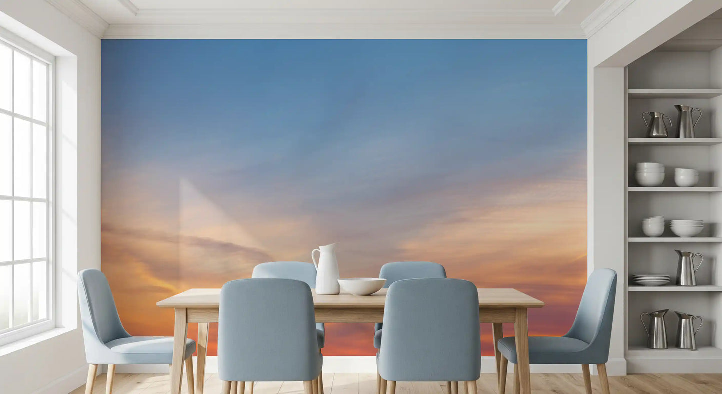 Amber Dusk Atmospheric Sky Wall Mural