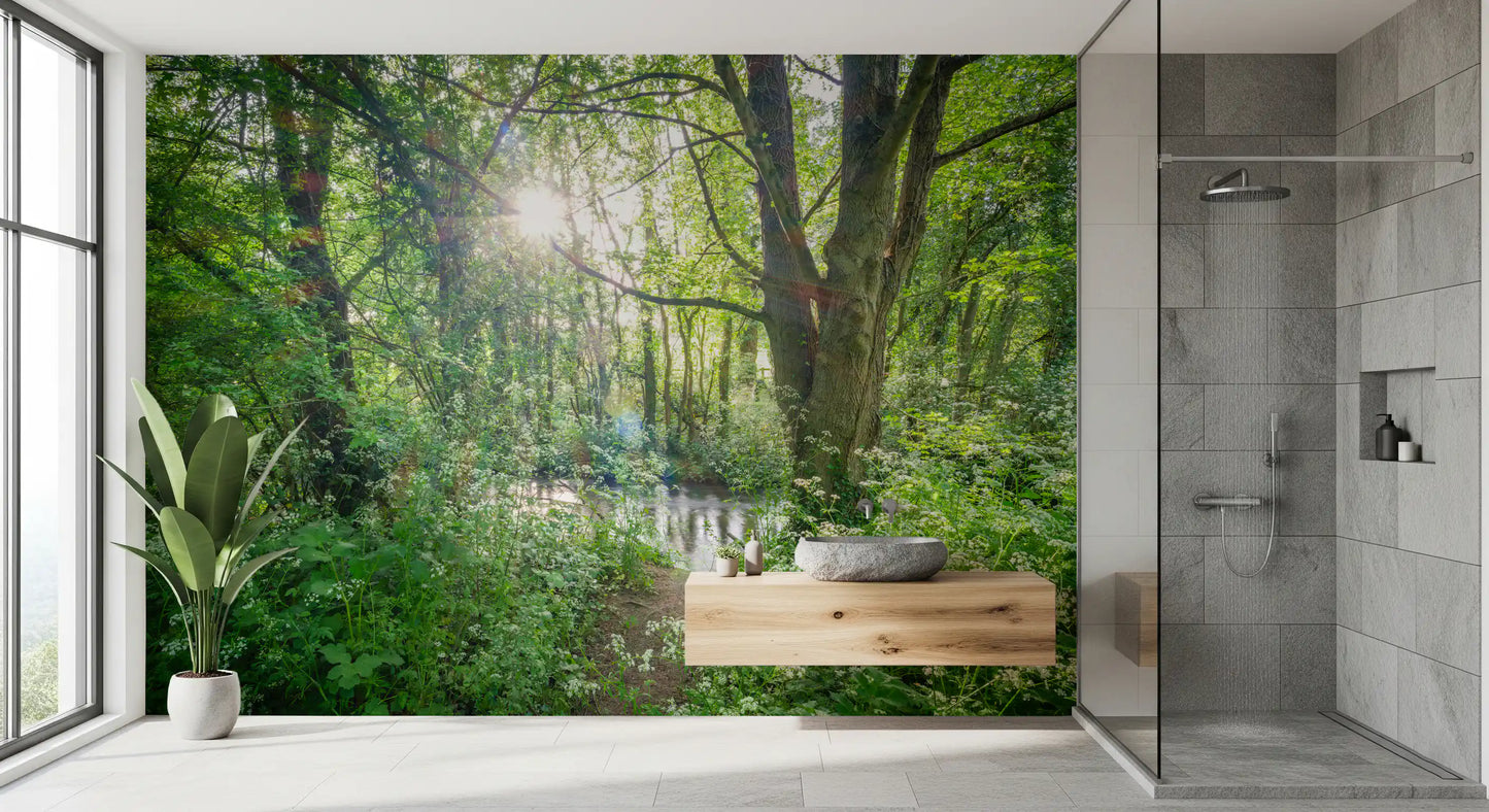Enchanted Woodland Stream Path Wall Mural