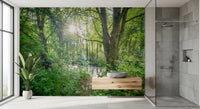 Enchanted Woodland Stream Path Wall Mural