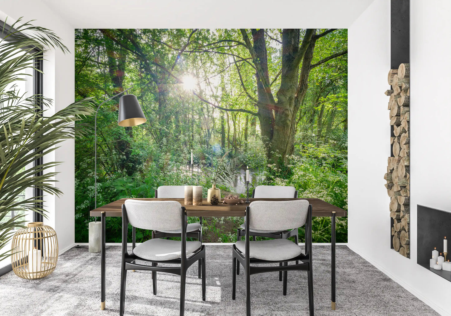 Enchanted Woodland Stream Path Wall Mural