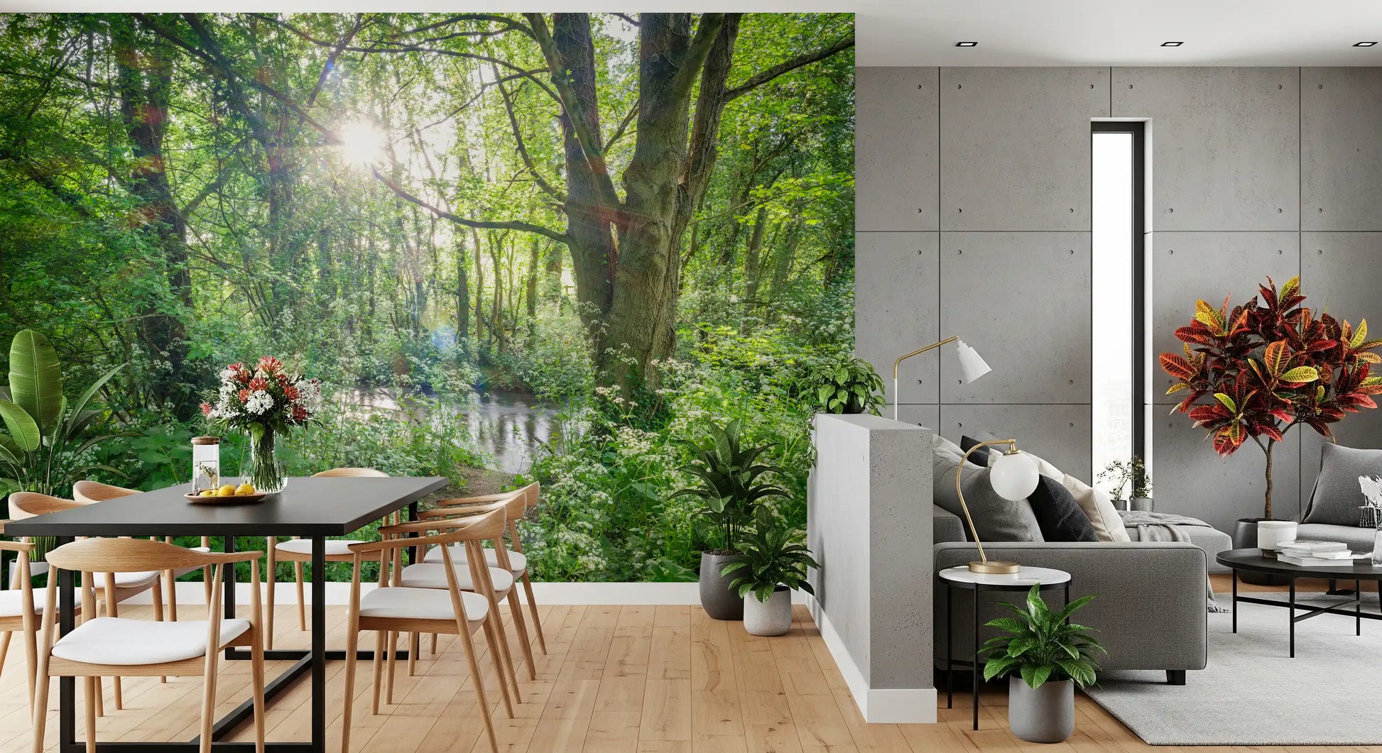 Enchanted Woodland Stream Path Wall Mural