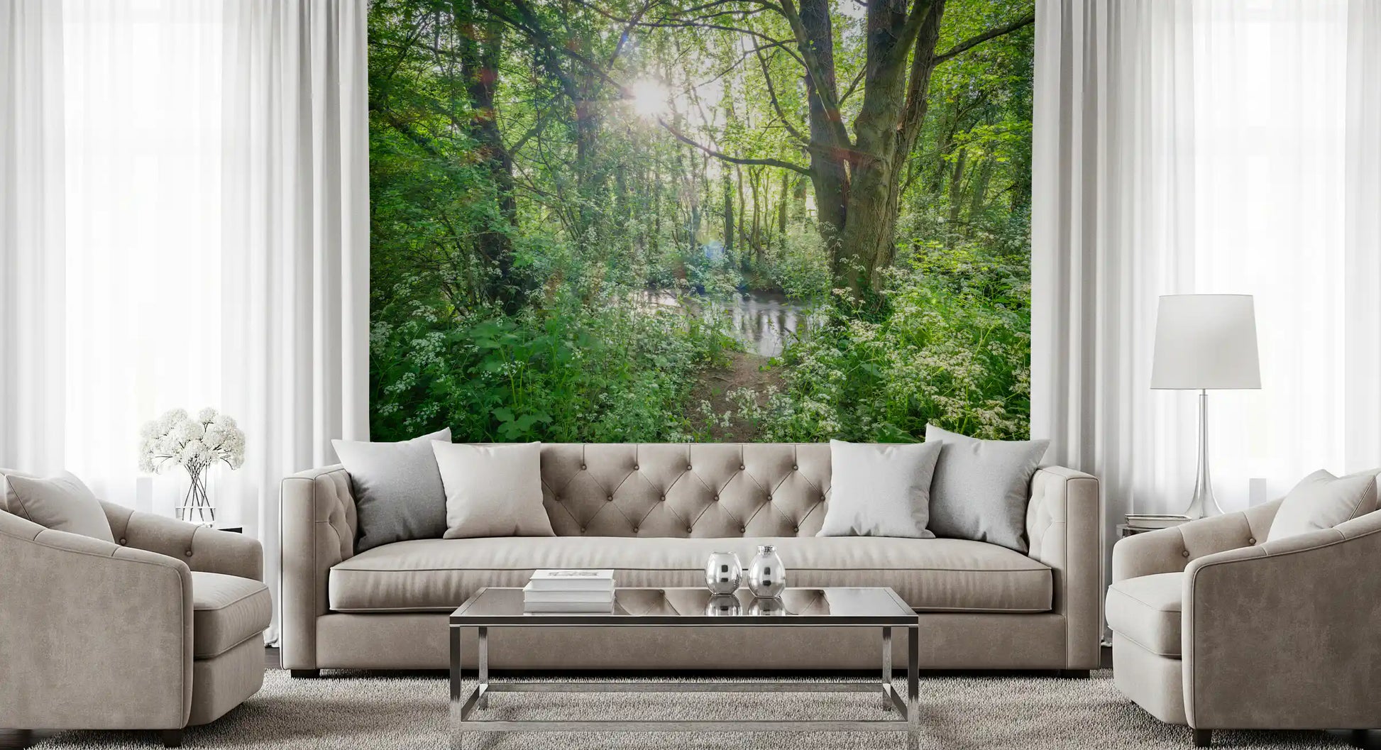 Enchanted Woodland Stream Path Wall Mural