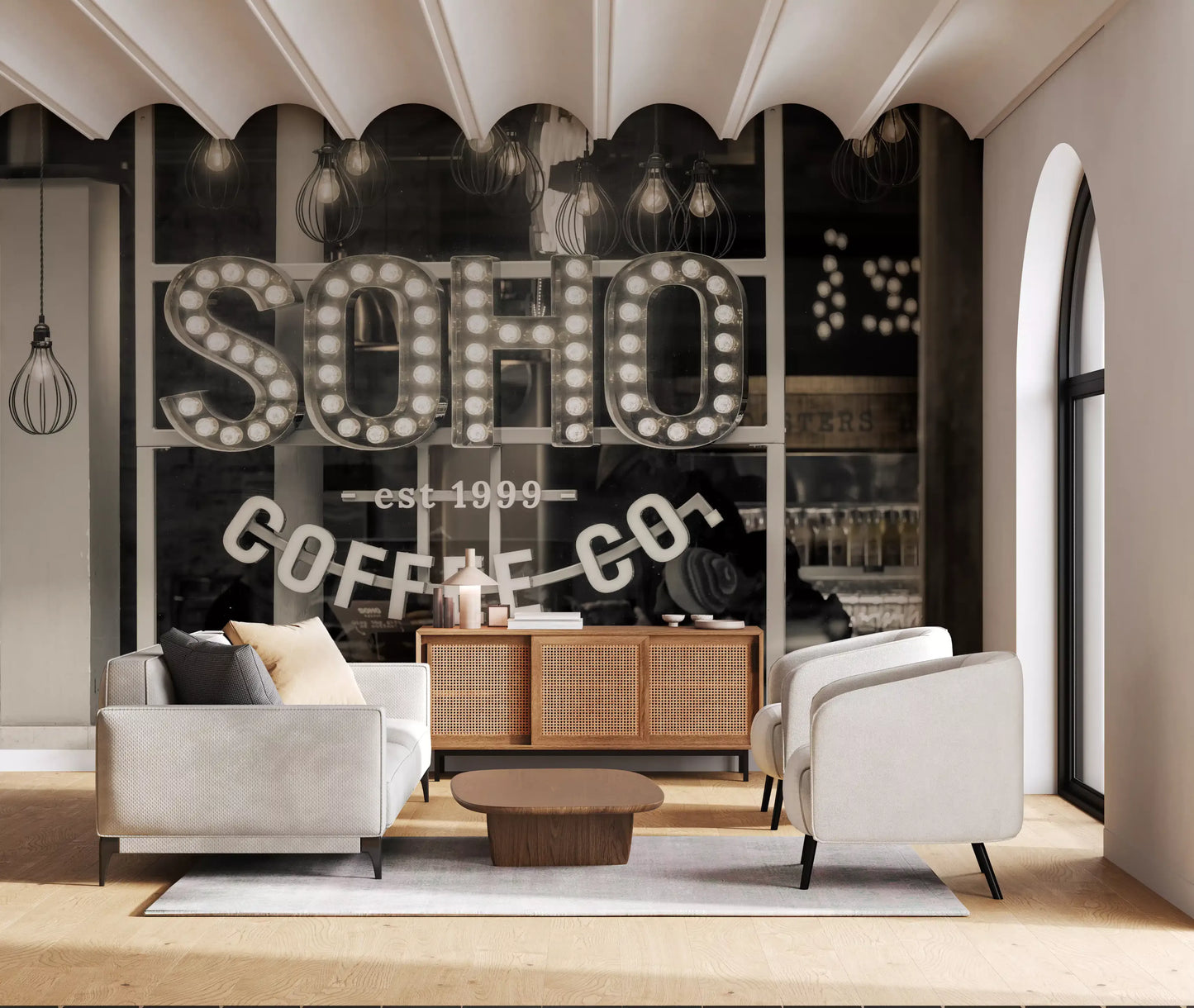 Metropolitan Coffee House Marquee Wall Mural