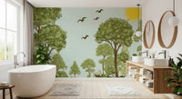 Enchanted Woodland Wildlife Meadow Wall Mural