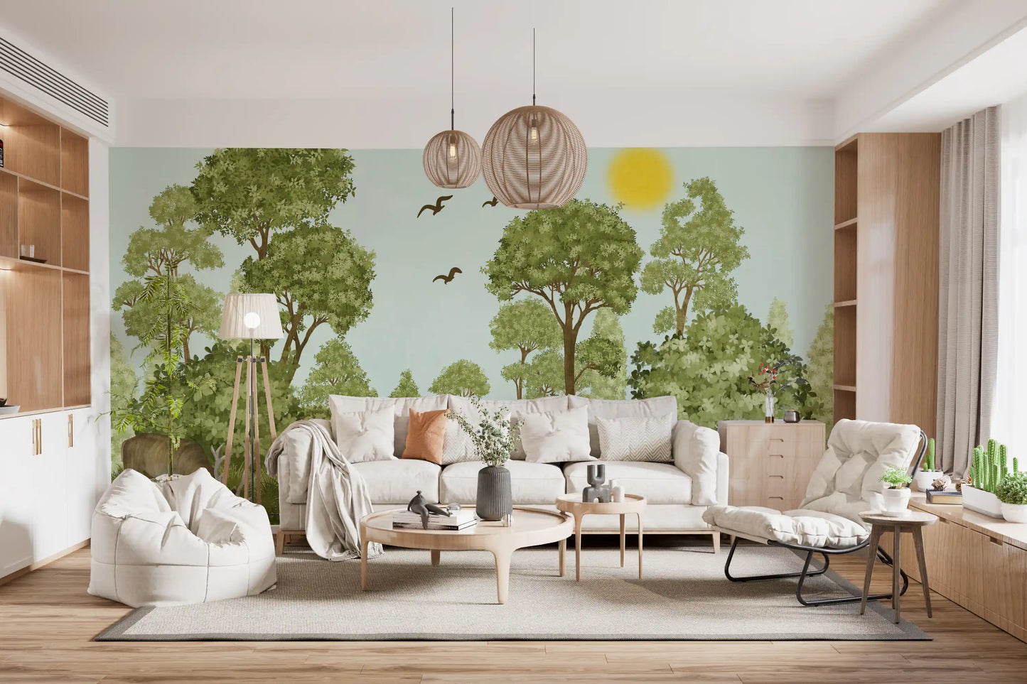 Enchanted Woodland Wildlife Meadow Wall Mural