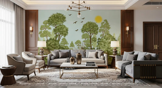 Enchanted Woodland Wildlife Meadow Wall Mural