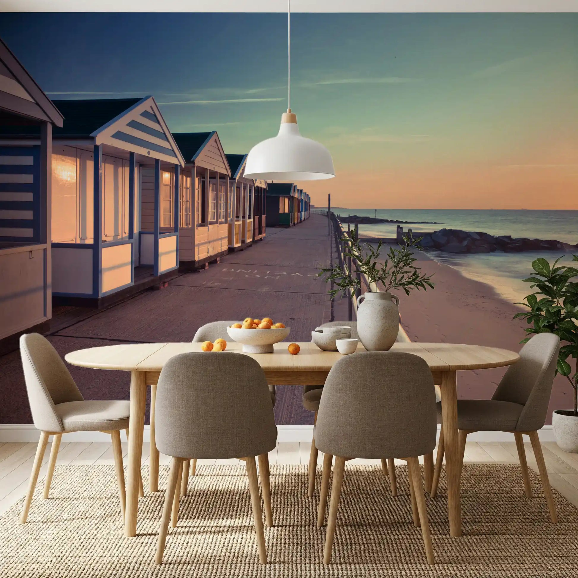 Sunrise Promenade View Wall Mural