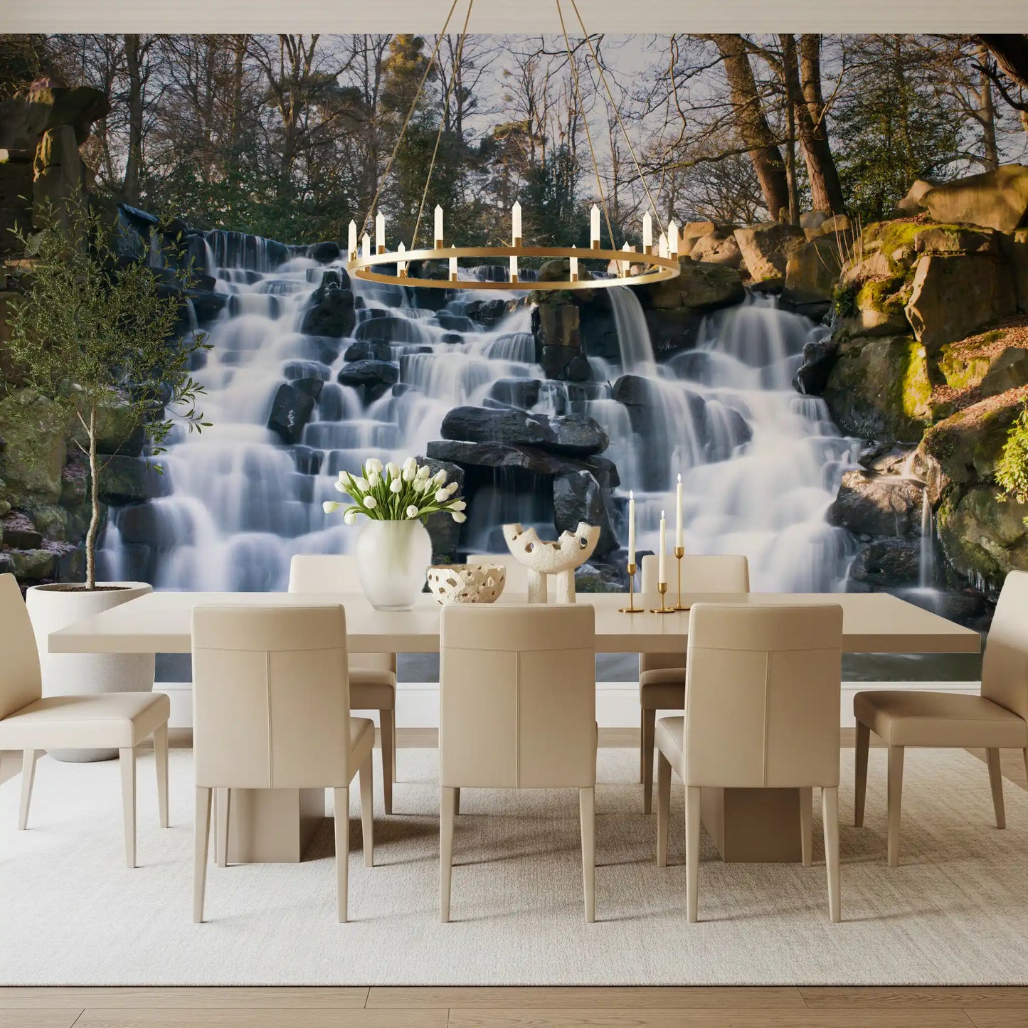 Rugged Mountain Brook Scenery Wall Mural