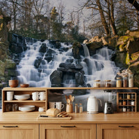 Rugged Mountain Brook Scenery Wall Mural