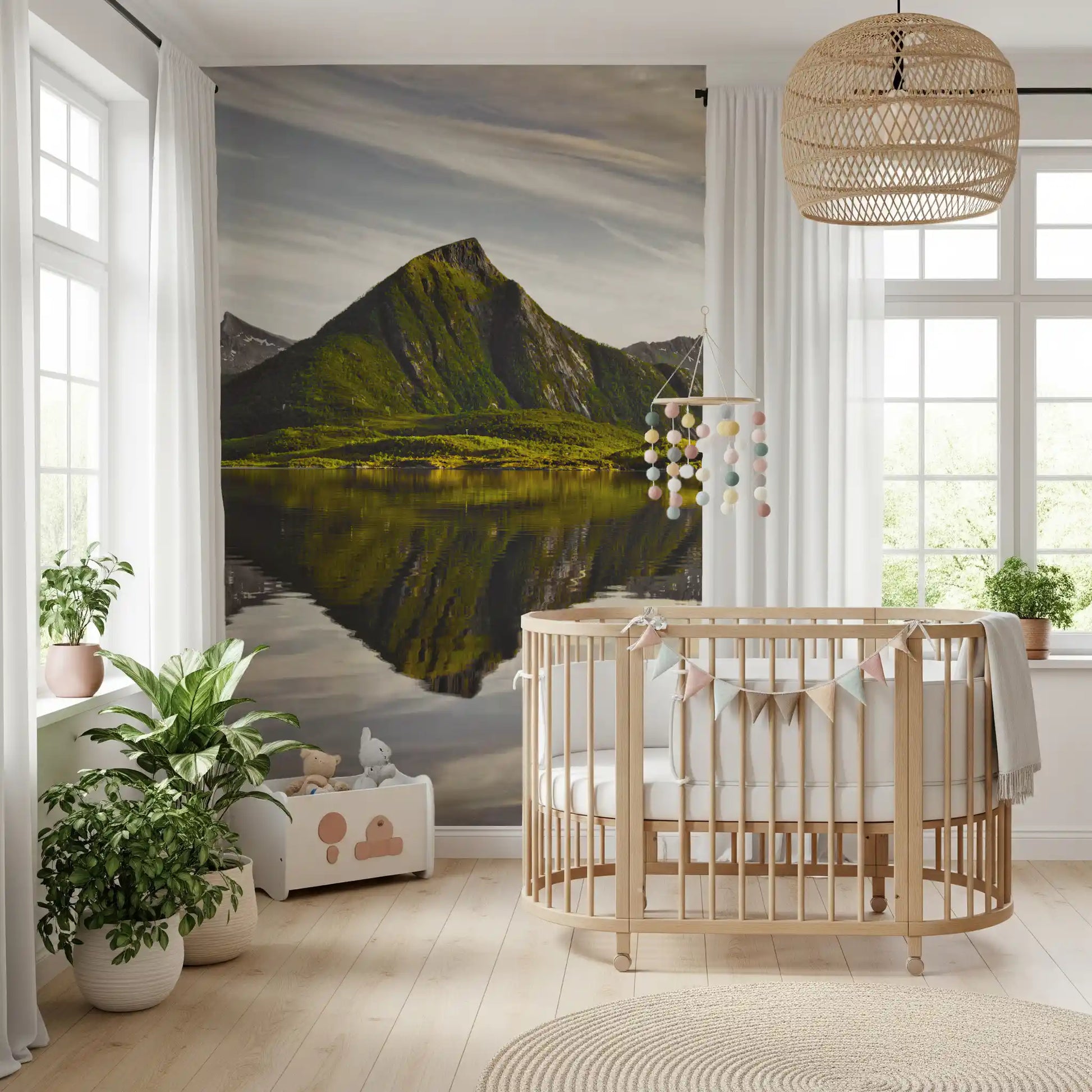 Glacial Lake and Mountain Vista Wall Mural
