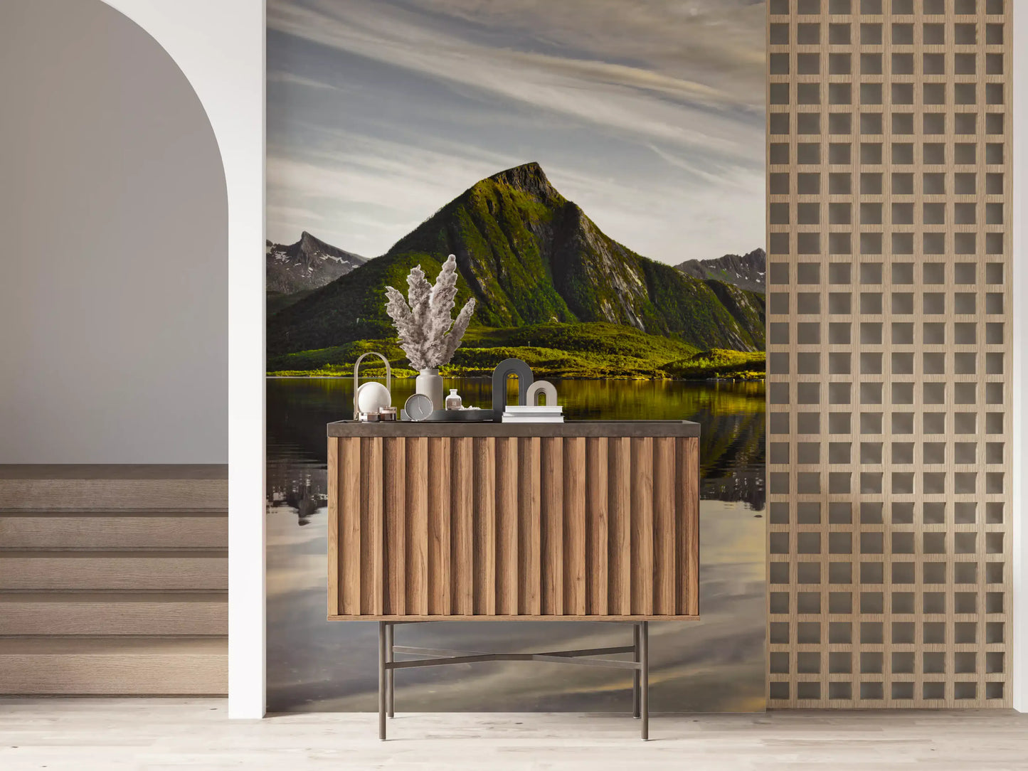 Glacial Lake and Mountain Vista Wall Mural