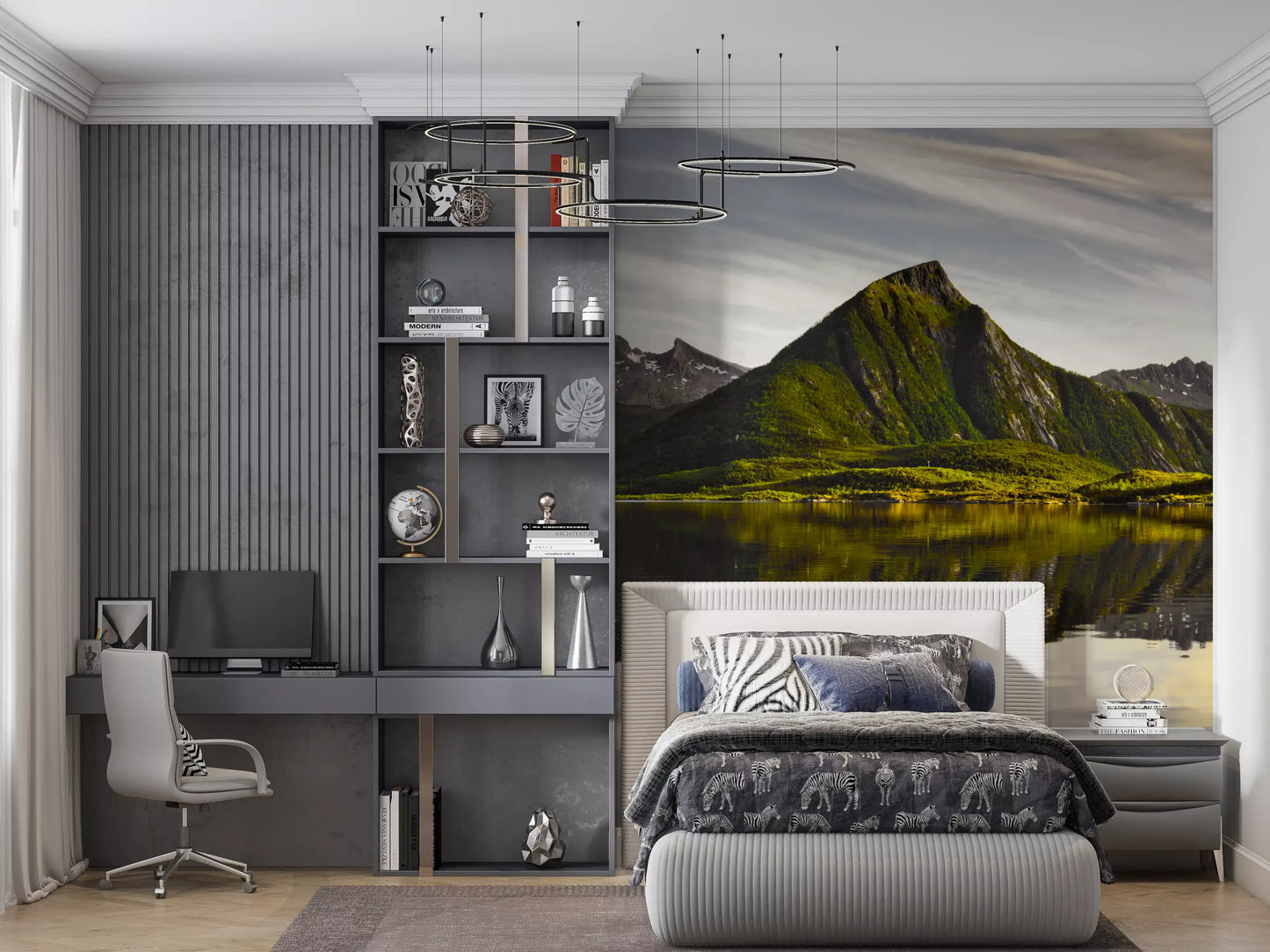 Glacial Lake and Mountain Vista Wall Mural