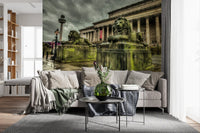 Historic Stone Guardians Cityscape Wall Mural