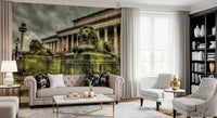 Historic Stone Guardians Cityscape Wall Mural