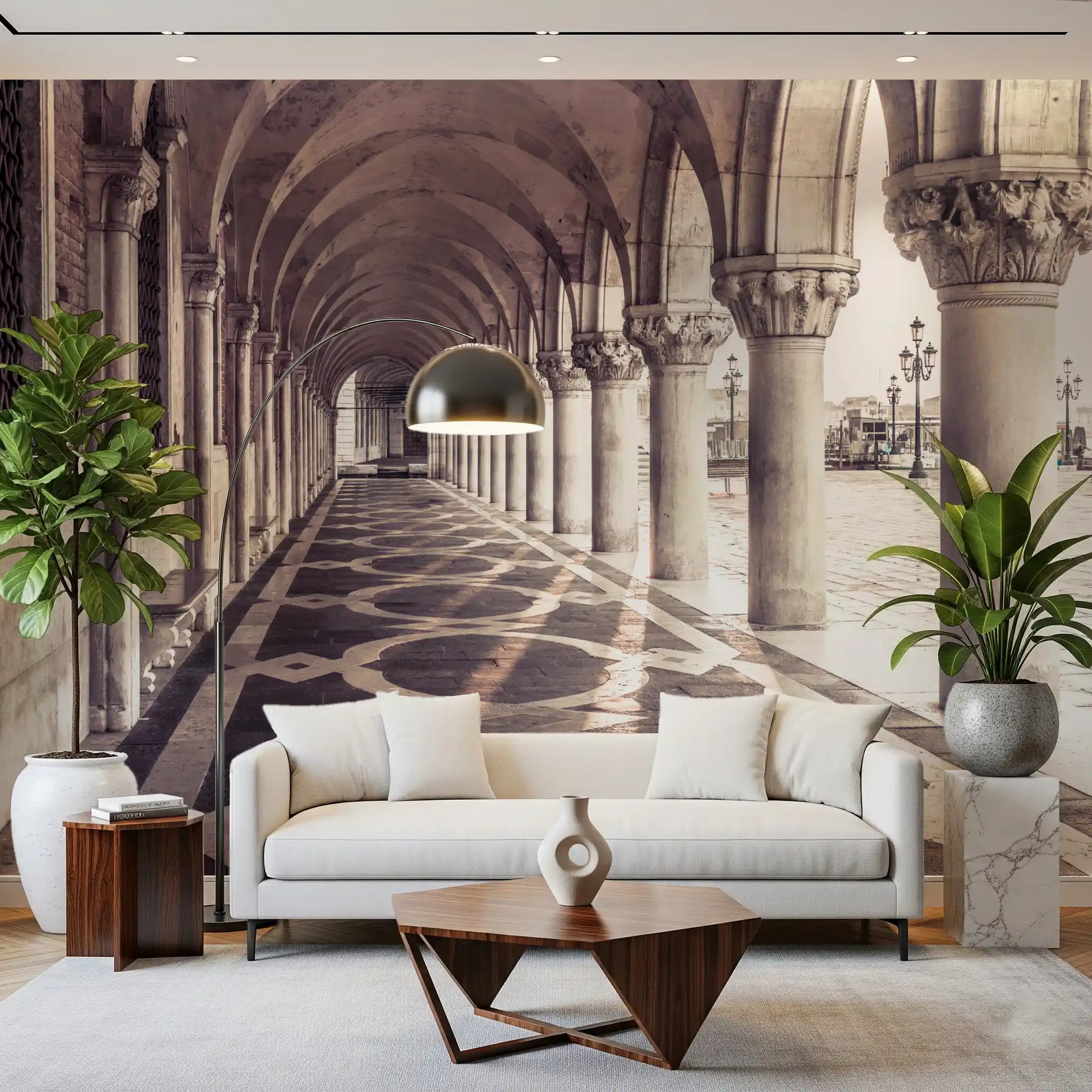 Grand Italian Stone Archway Wall Mural