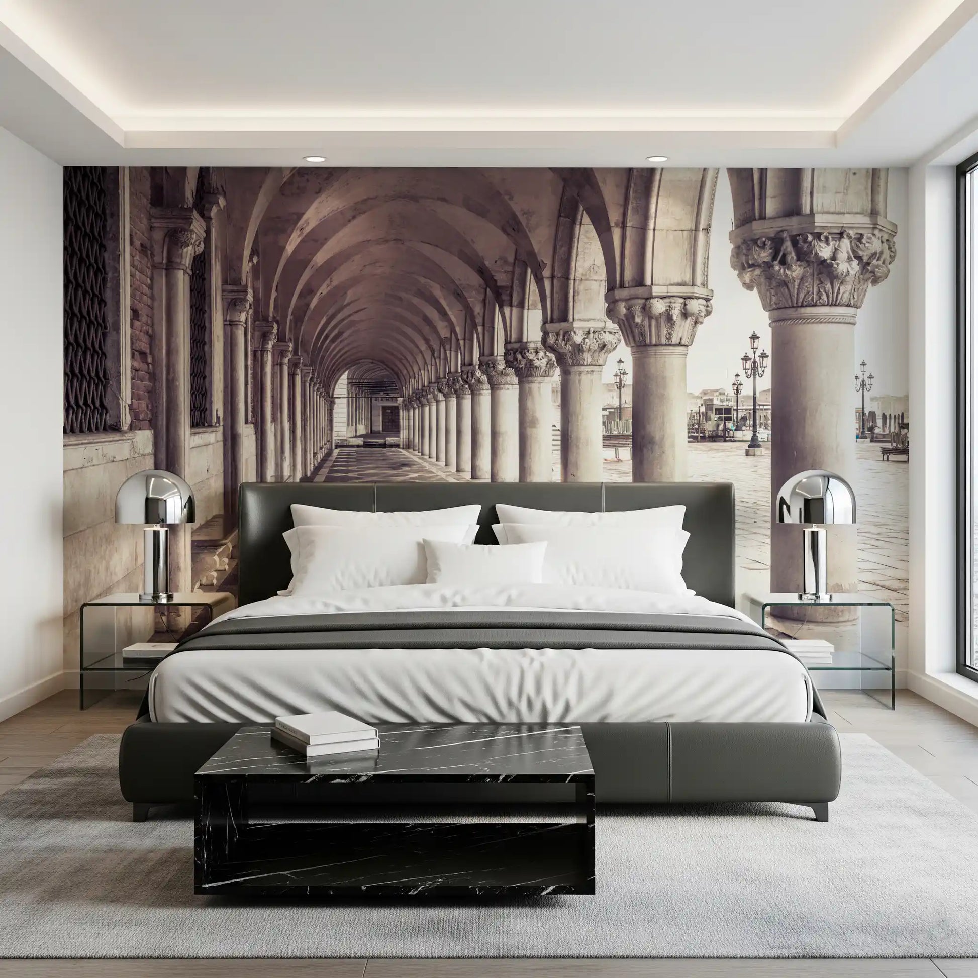 Grand Italian Stone Archway Wall Mural