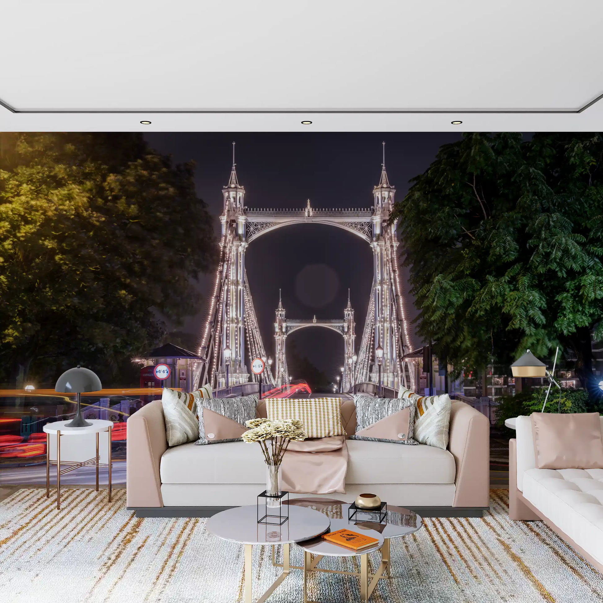 Metropolitan Bridge Light Trails Wall Mural