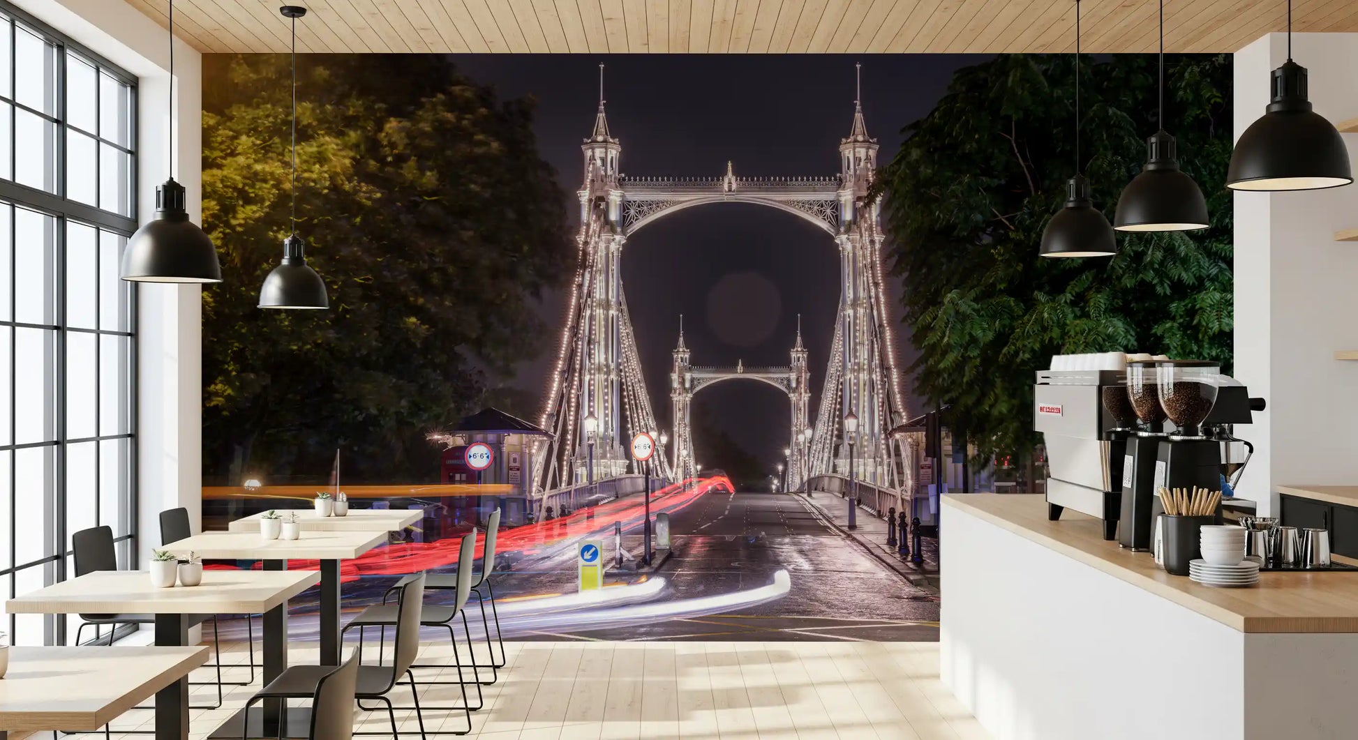 Metropolitan Bridge Light Trails Wall Mural