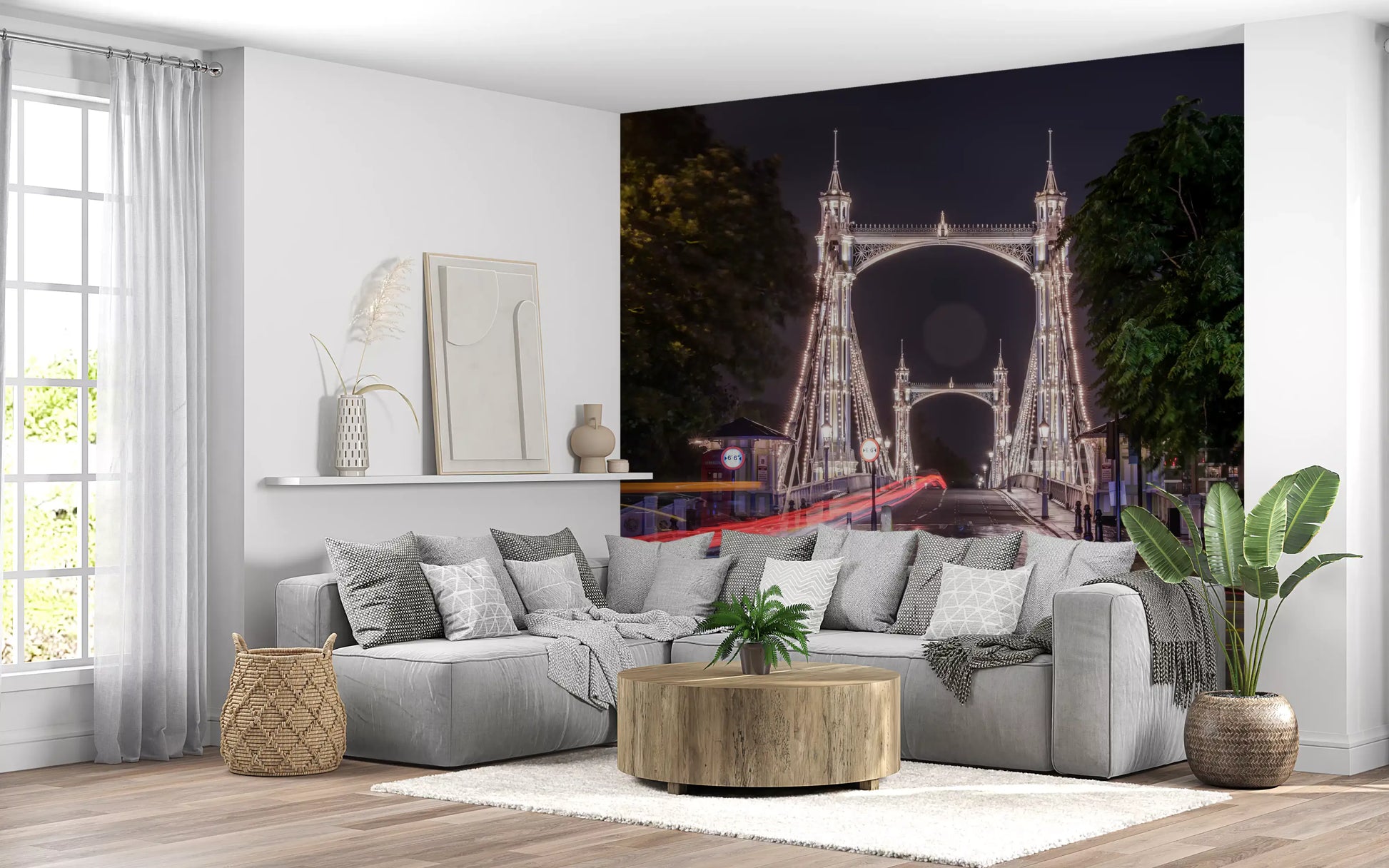 Metropolitan Bridge Light Trails Wall Mural