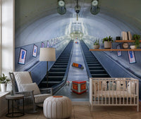 Industrial Transit Symmetry Wall Mural