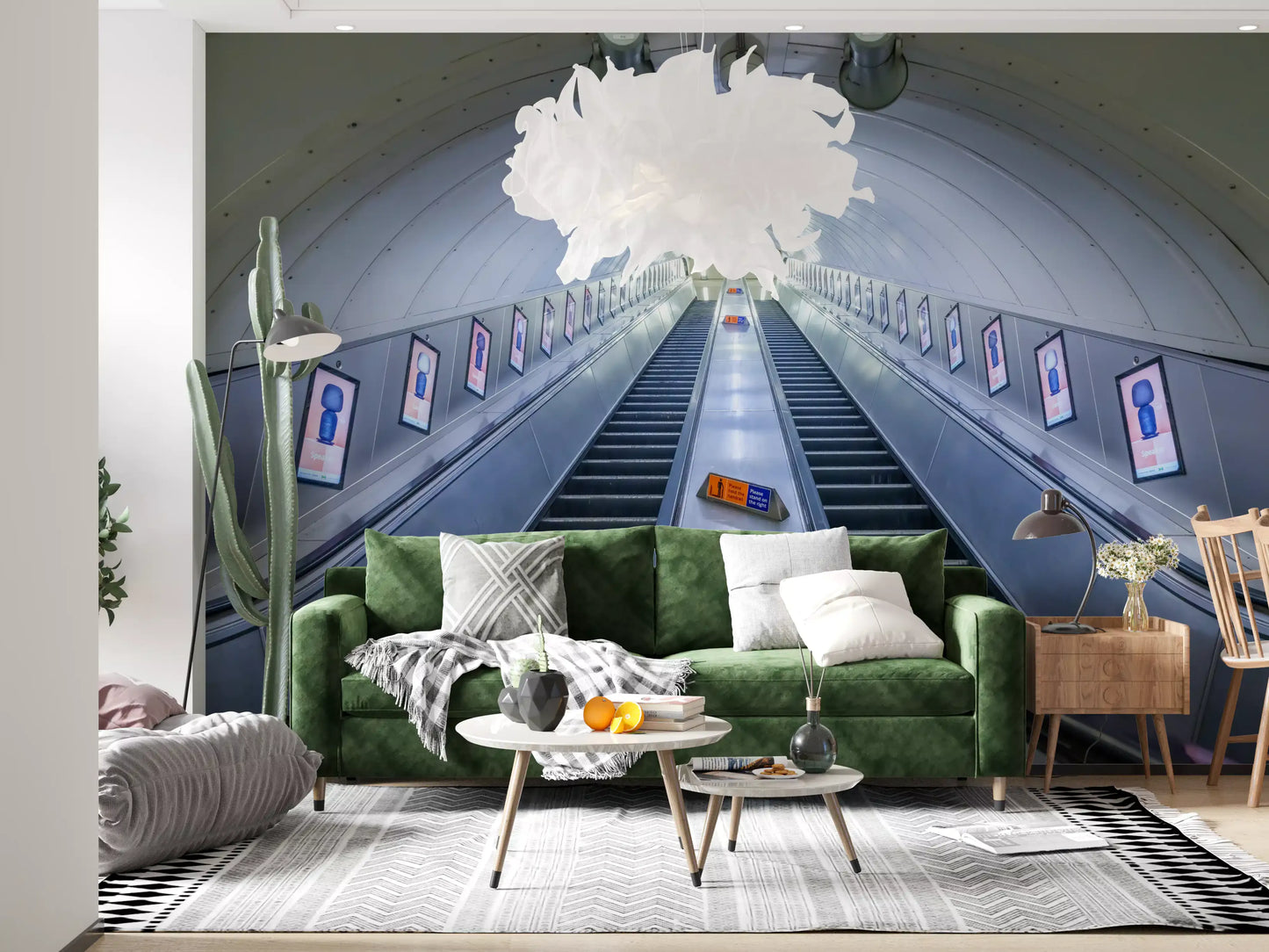 Industrial Transit Symmetry Wall Mural