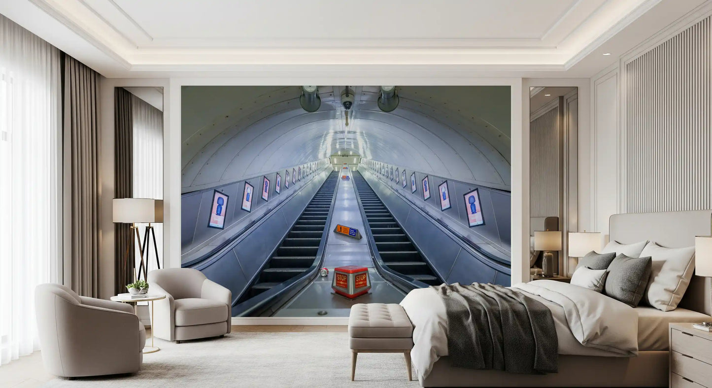 Industrial Transit Symmetry Wall Mural