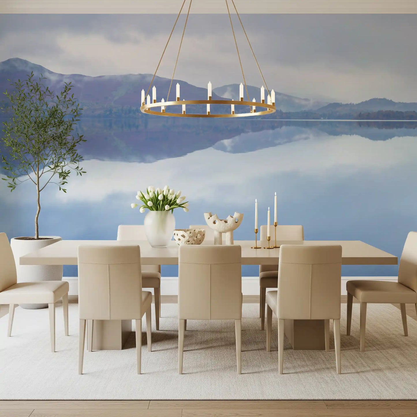 Still Water Mountain Vista Wall Mural