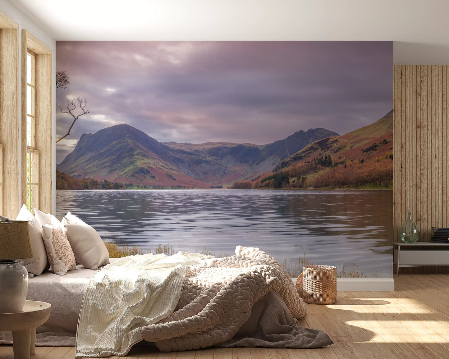 Serene Mountain Wilderness Scenery Wall Mural