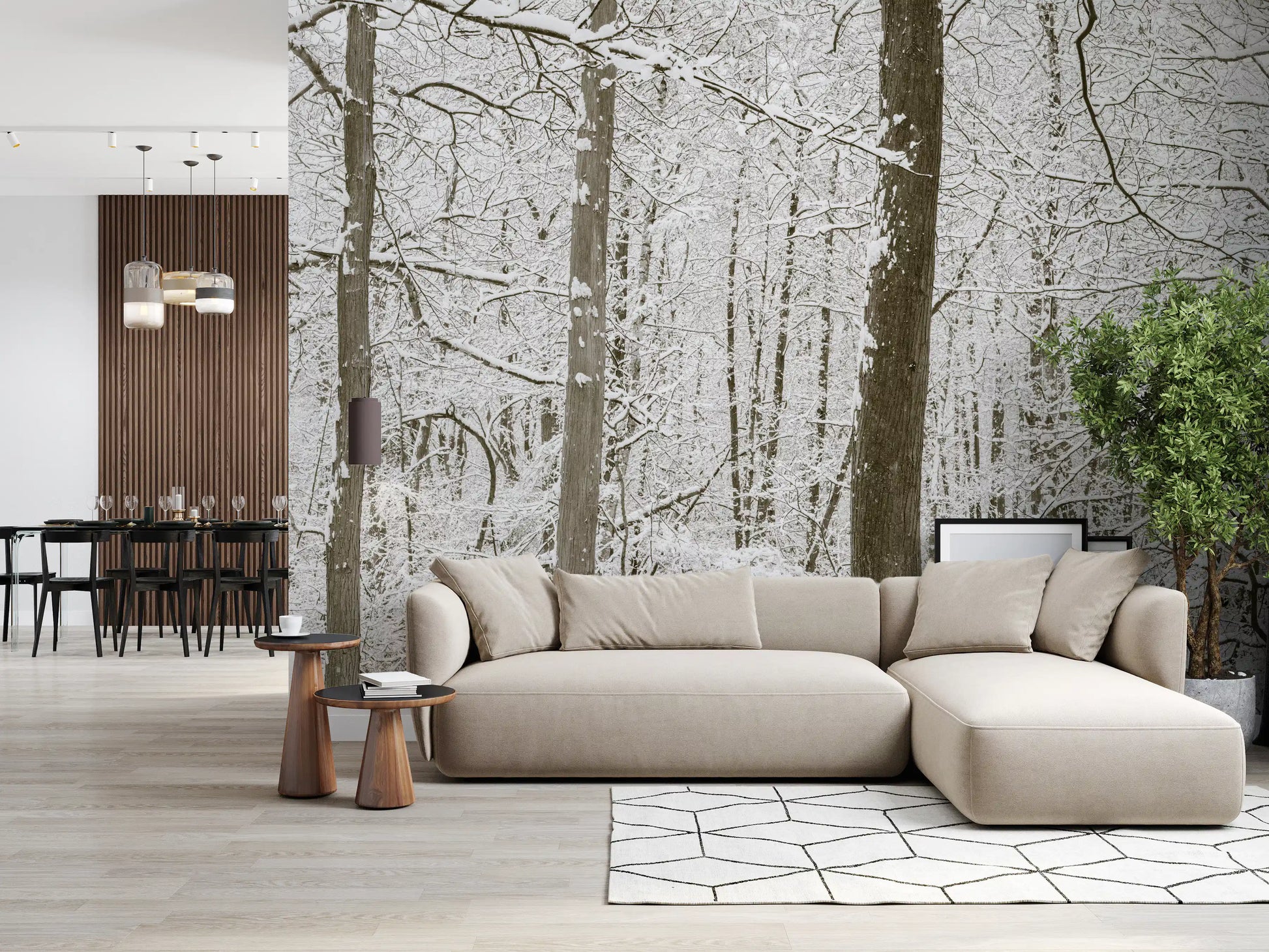 Frosty Woodland Whispers Wall Mural