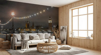 Thames Riverfront Twilight Scene Wall Mural