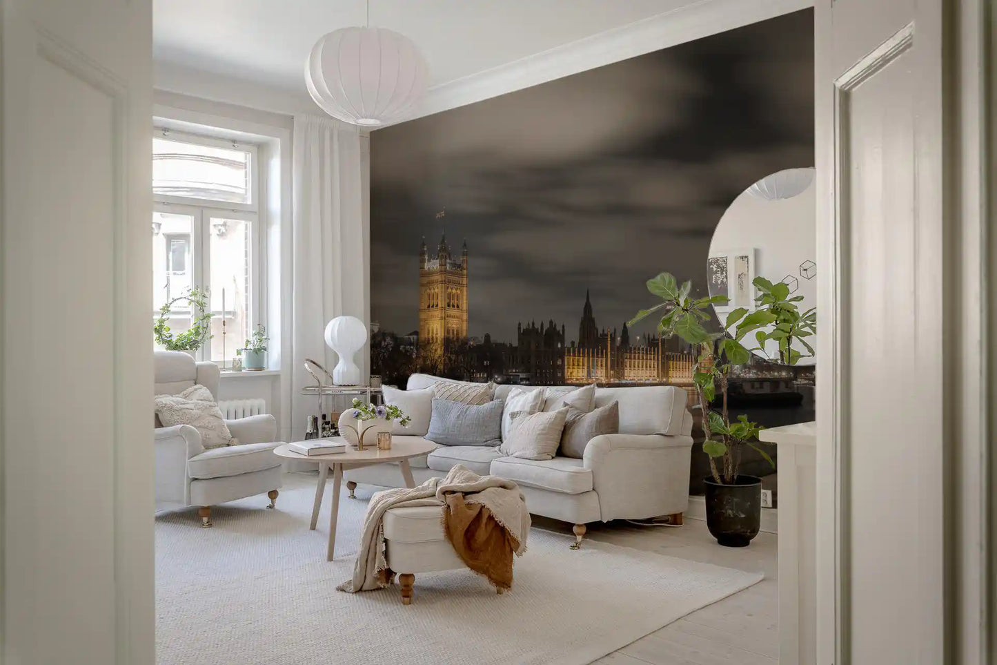 Westminster Evening Riverside Vista Wall Mural