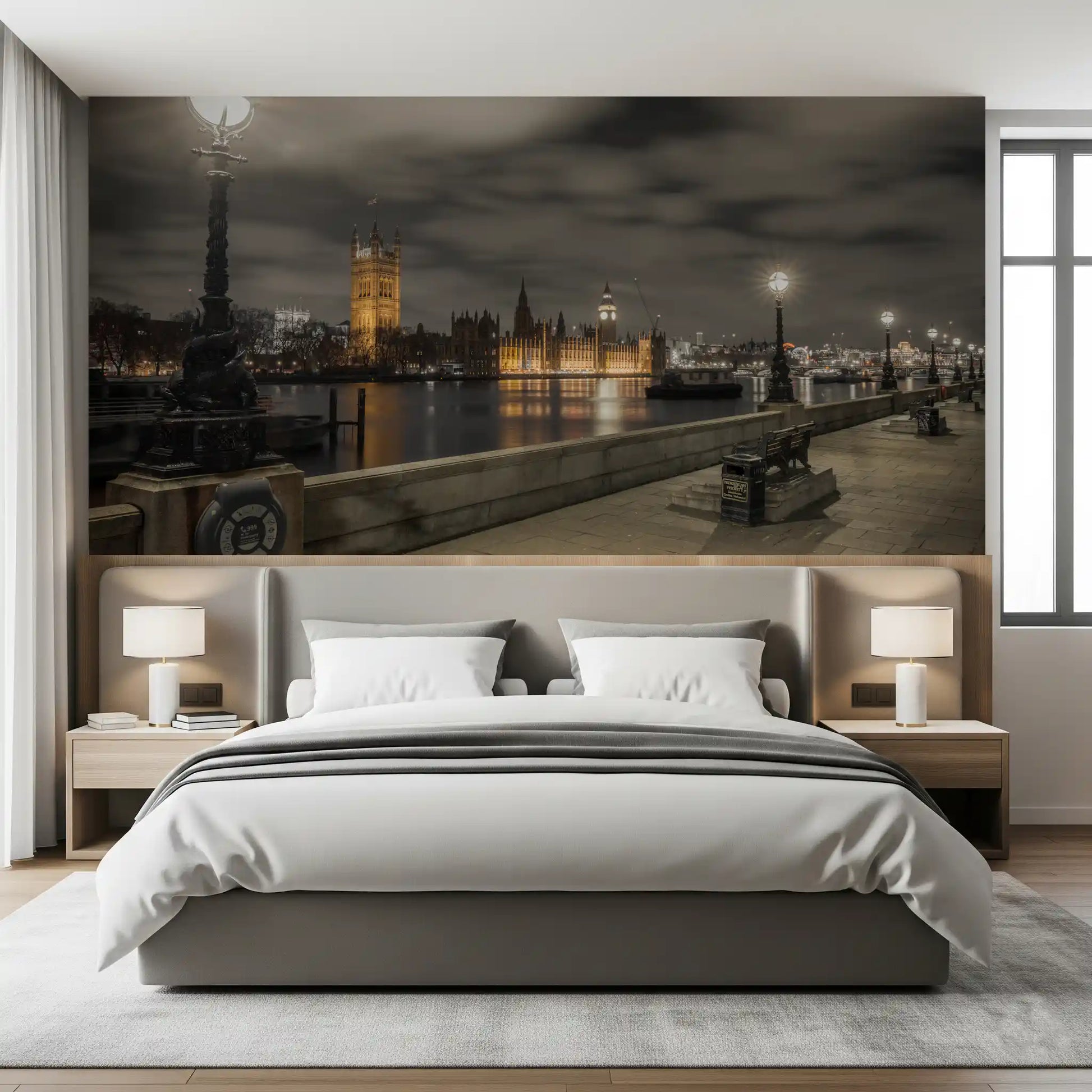 Westminster Evening Riverside Vista Wall Mural