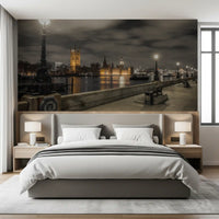 Westminster Evening Riverside Vista Wall Mural