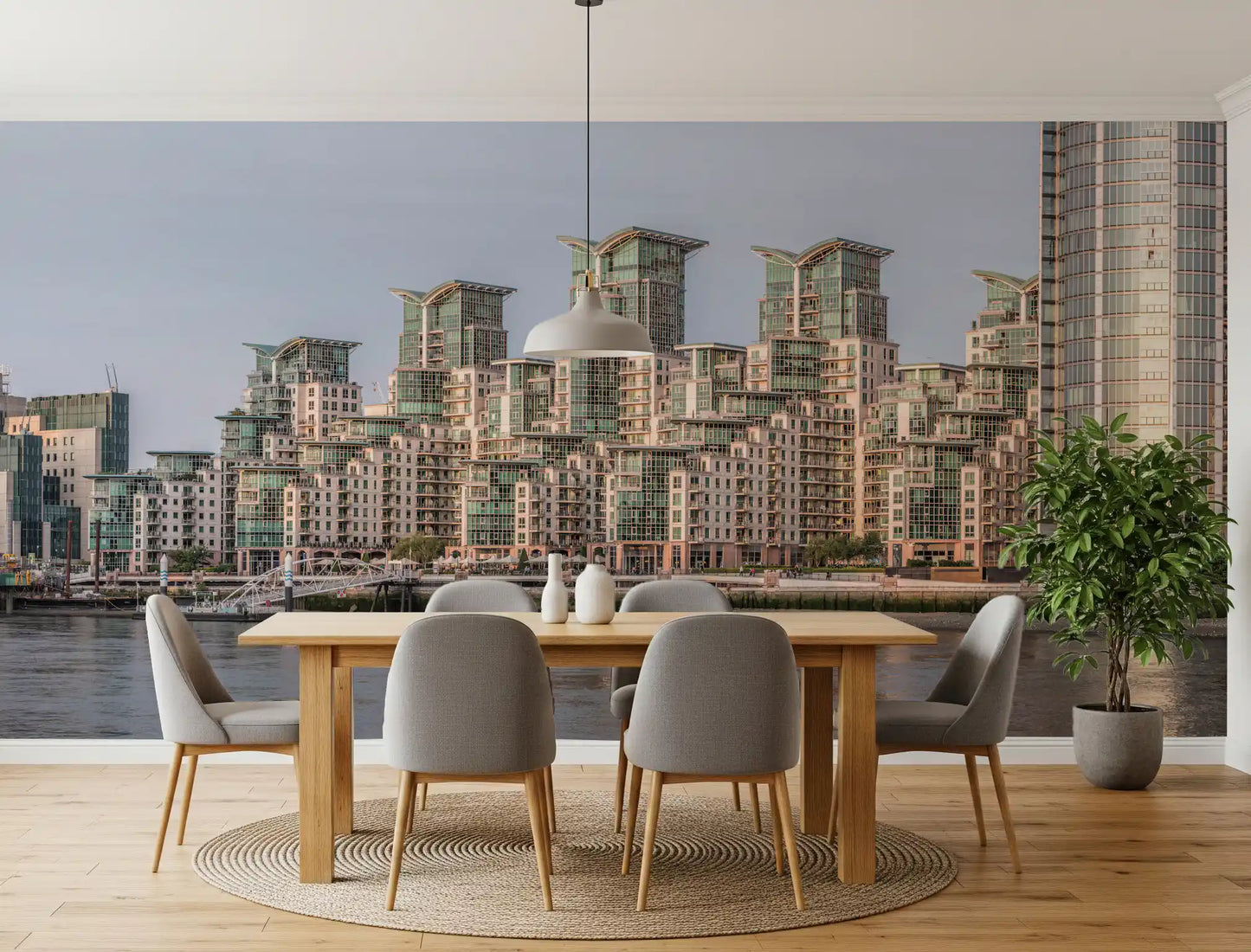 Metropolitan Waterfront Vista Wall Mural
