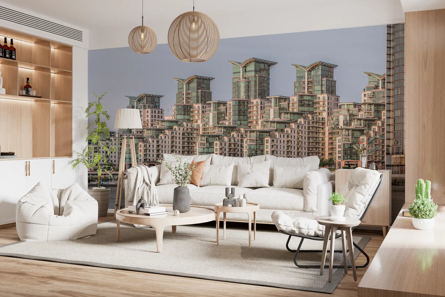 Metropolitan Waterfront Vista Wall Mural