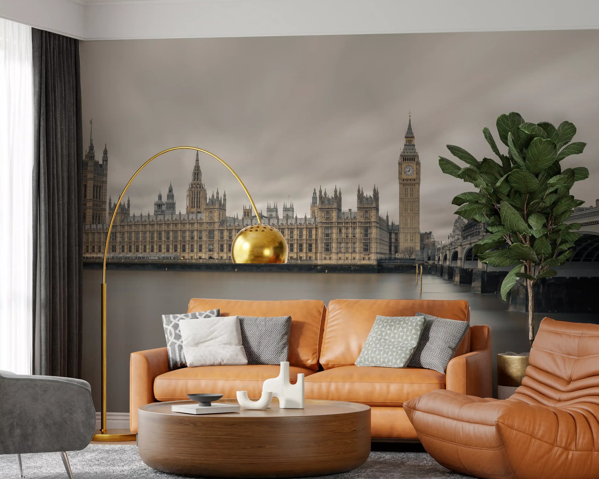 Westminster Big Ben Atmospheric View Wall Mural