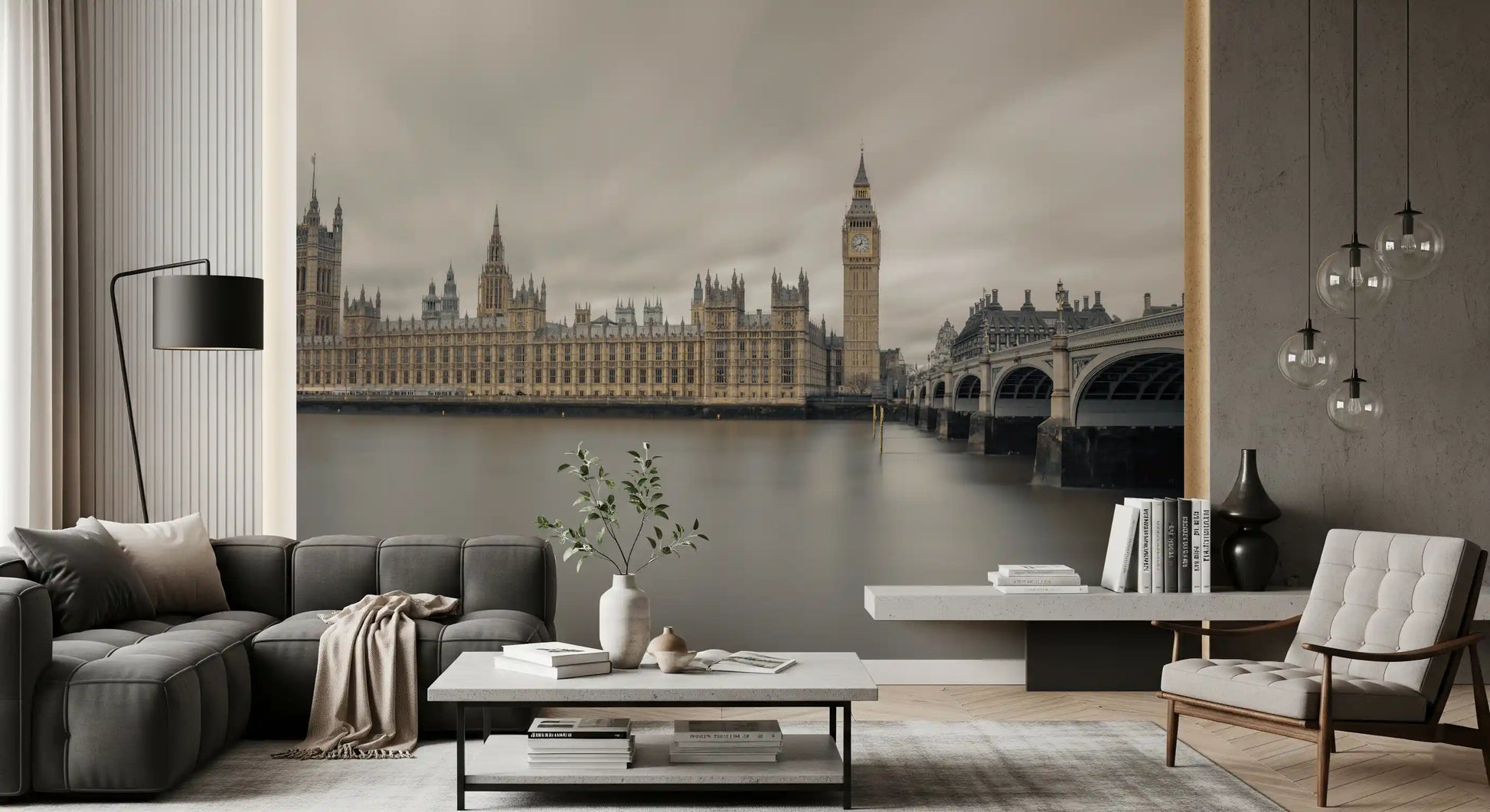 Westminster Big Ben Atmospheric View Wall Mural