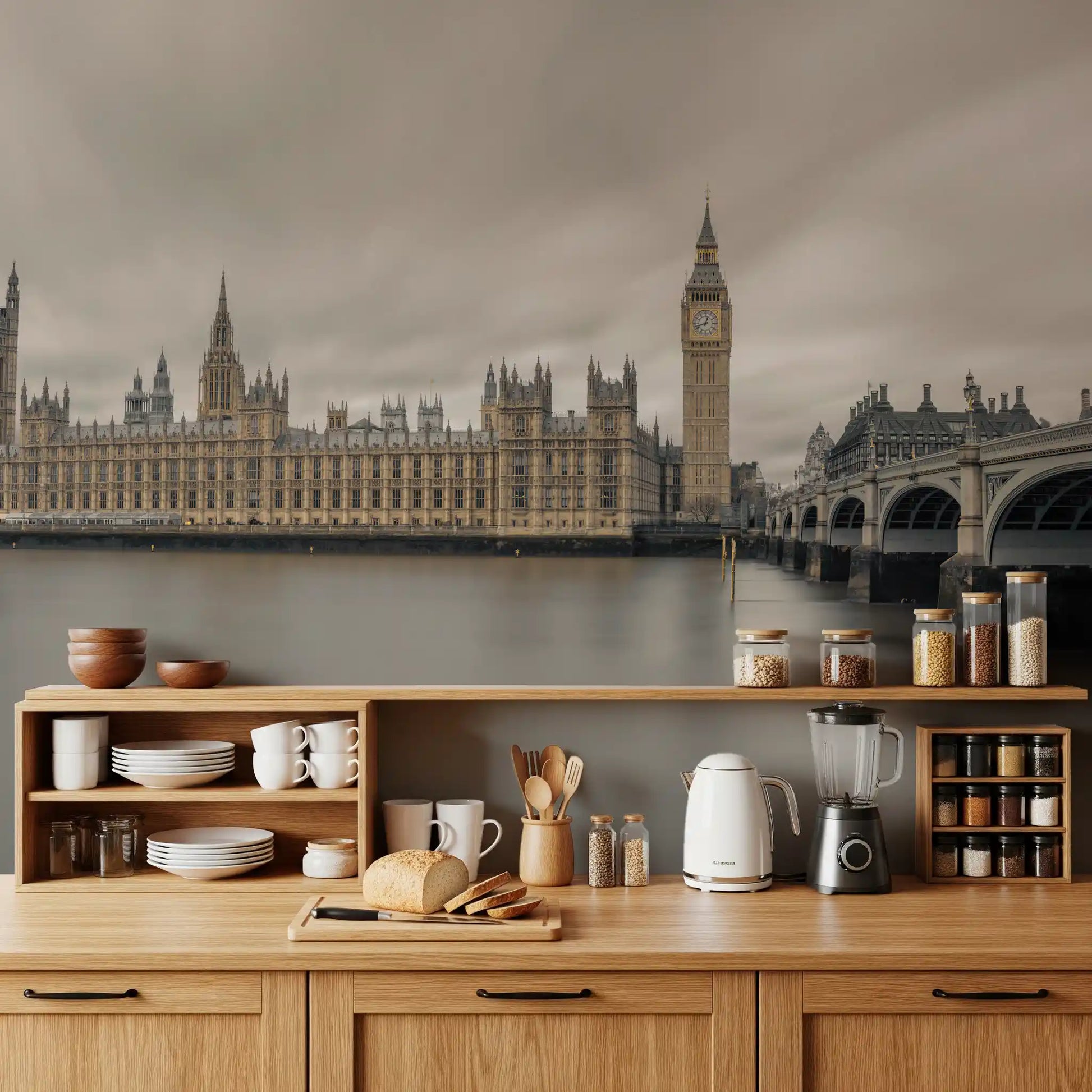 Westminster Big Ben Atmospheric View Wall Mural