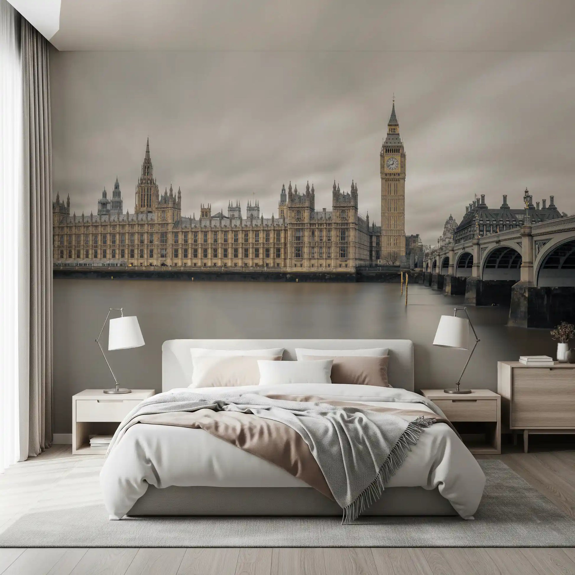 Westminster Big Ben Atmospheric View Wall Mural