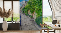 Rustic Stone Path and Climbing Ivy Wall Mural