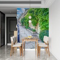Rustic Stone Path and Climbing Ivy Wall Mural