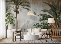 Vintage Coastal Garden Balustrade Wall Mural