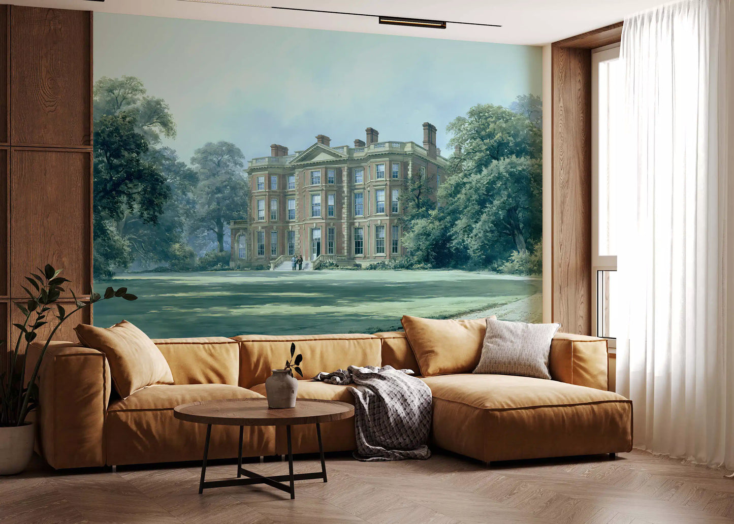 Stately Country Manor Estate Wall Mural