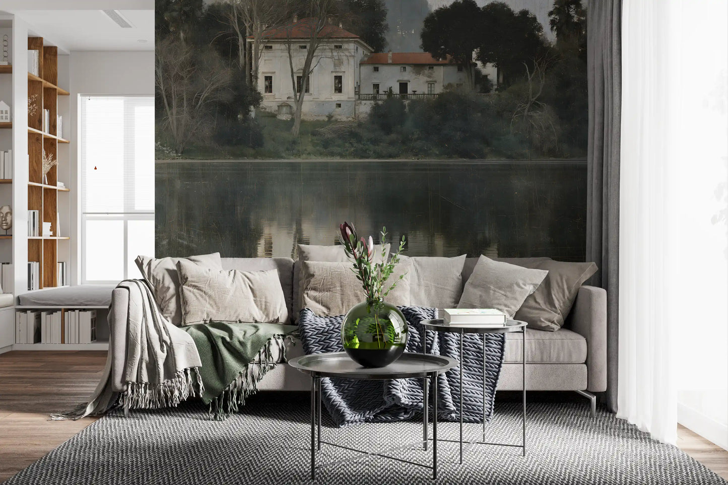 Aged European Estate Reflections Wall Mural