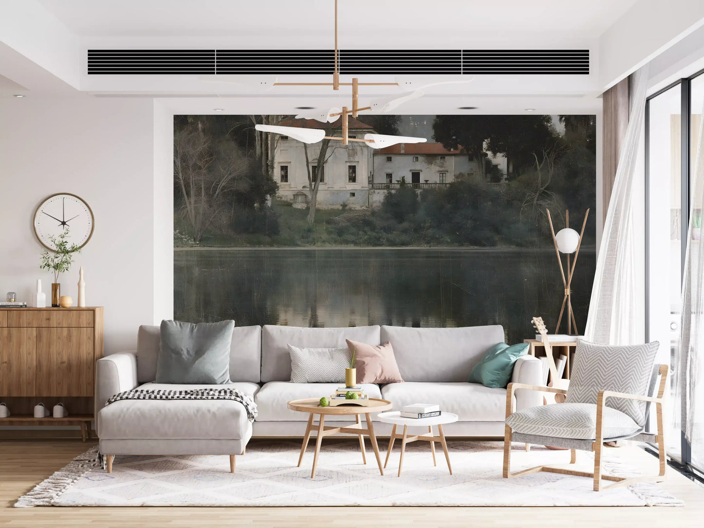Aged European Estate Reflections Wall Mural