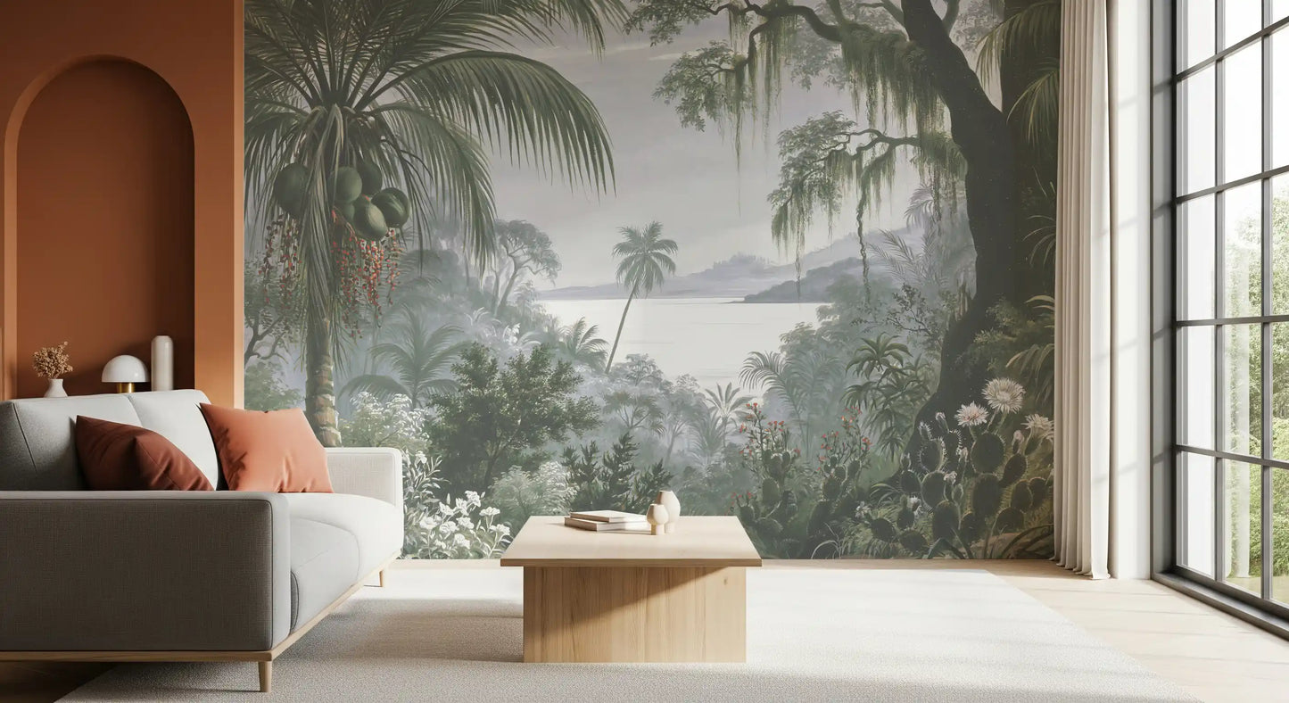 Enchanted Lush Jungle Horizon Wall Mural
