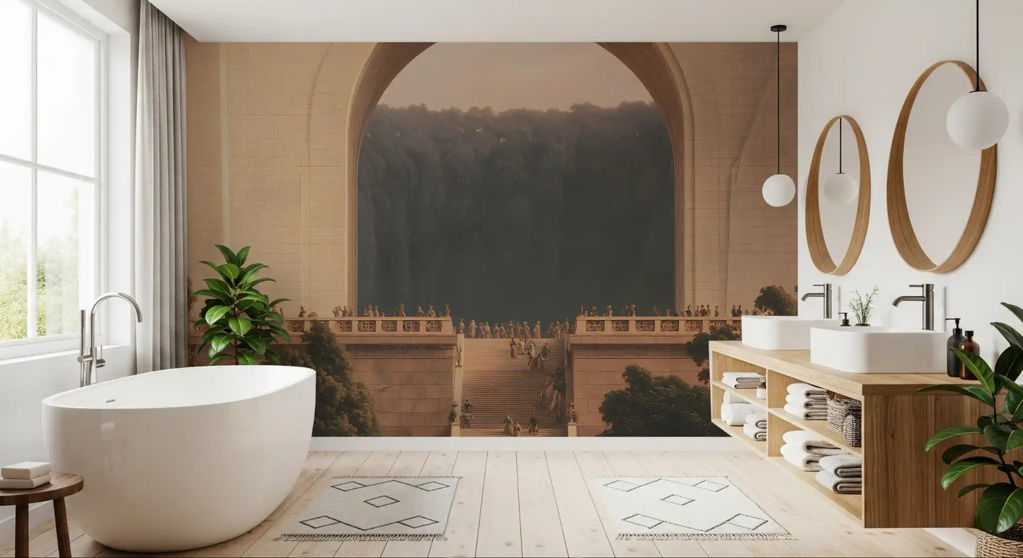 Monumental Stone Passage Wall Mural