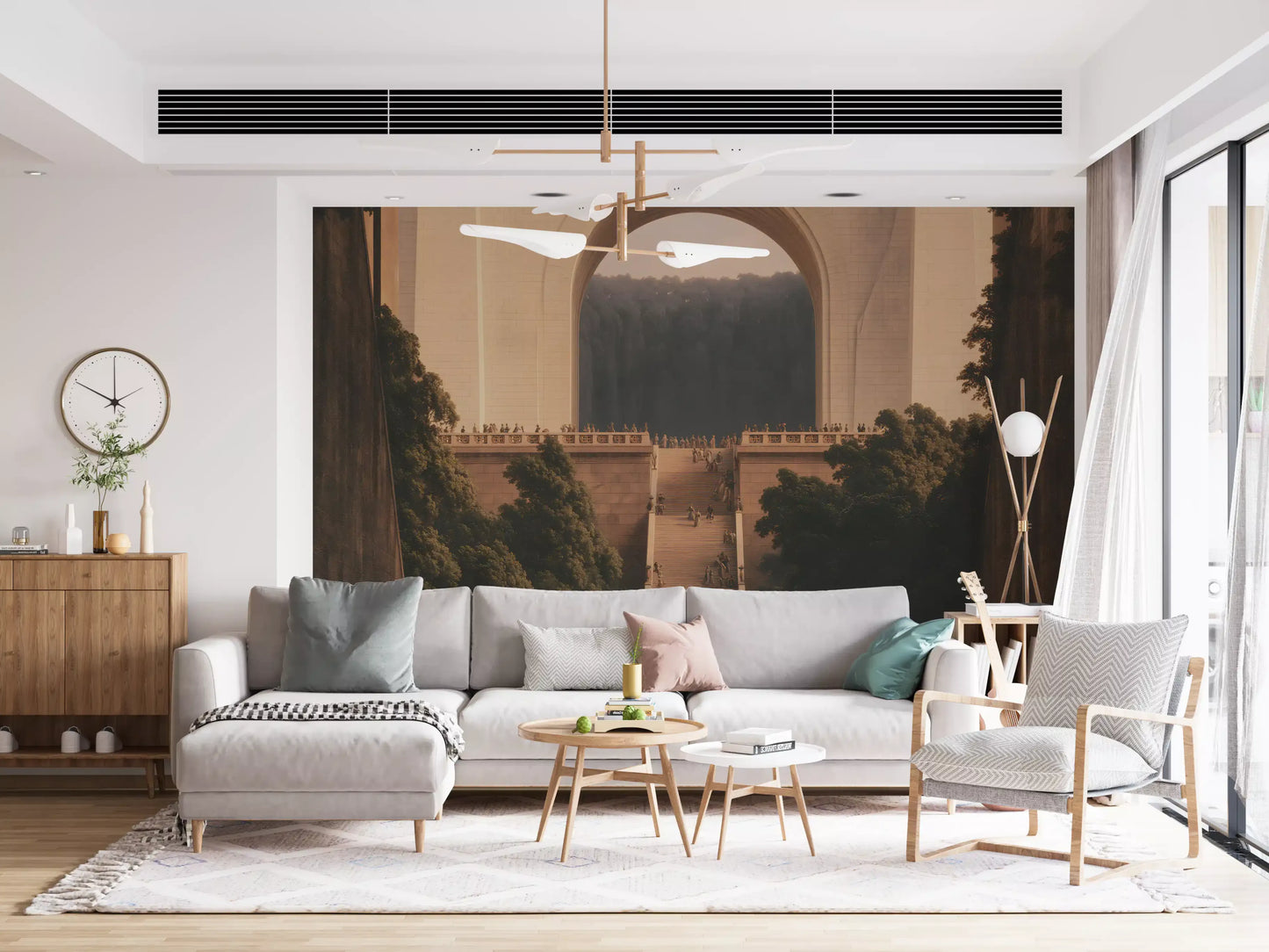 Monumental Stone Passage Wall Mural