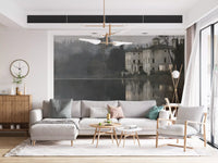 Aged Canvas Waterfront Retreat Wall Mural