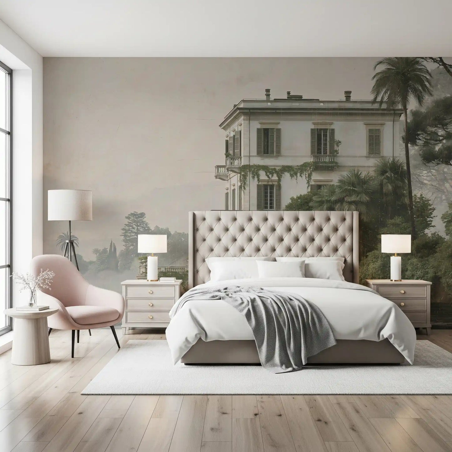 Vintage Villa by the Water Wall Mural